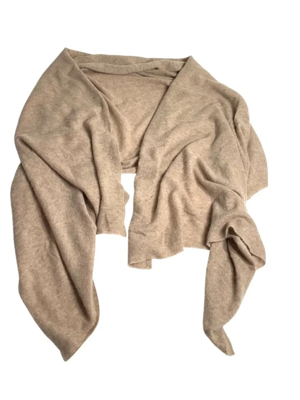 White & Warren Cashmere Travel Wrap in Taupe Heather